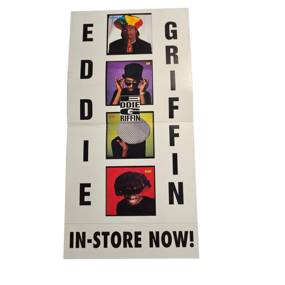 Eddie Griffin Message In‎ The Hat 1993 Promo Flat Album Poster 12x24 D/S Sony